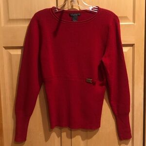Sarah Spencer Red Crew Neck Sweater
